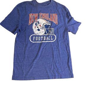 Majestic New England Patriots‎ Football T-Shirt Mens Size Medium Blue